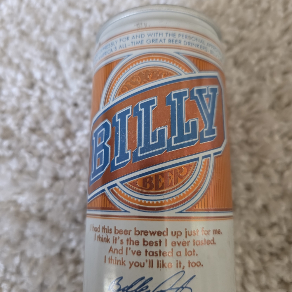 Beer Can - Orange and Blue